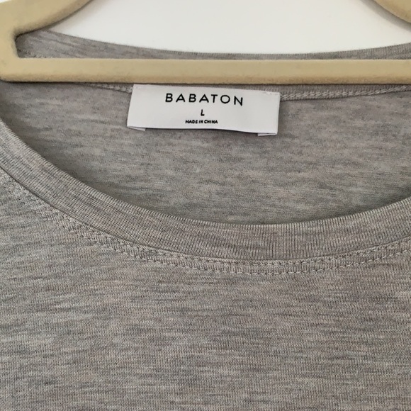 Babaton Crop Heather Grey Tshirt - L - Picture 2 of 8